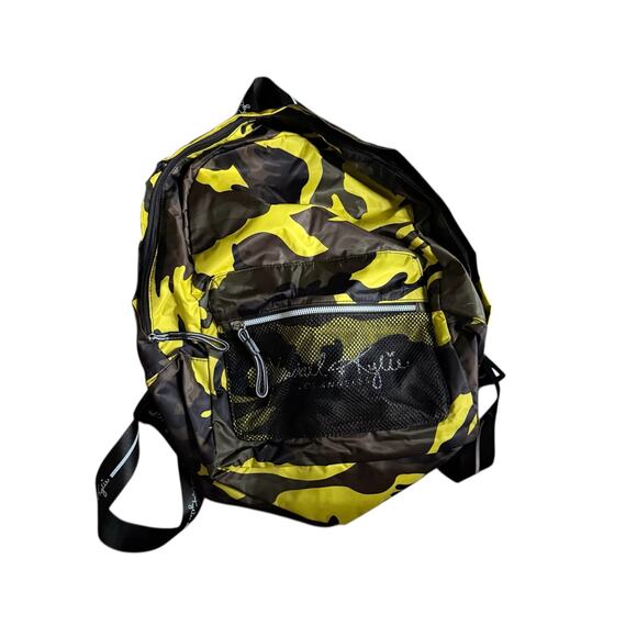 Kendall +Kylie Los Angeles Neon Yellow Black Camouflage Backpack Polyester main image 7